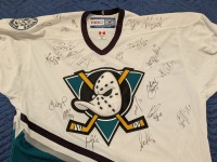 Mighty Ducks Autographed Team Jersey & Collectibles