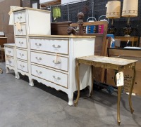 Dressers, End Tables, Bedframe, & Table Lamp