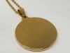 Yellow Metal Necklace & Colorless Simulant Chanel Pendant (Dayton, NJ) - 3