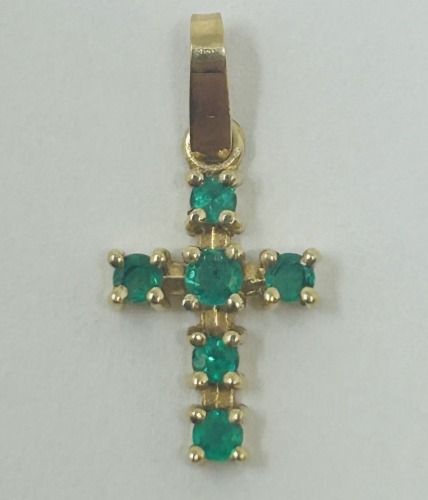 18K Gold Cross Motif Pendant (Dayton, NJ)