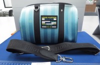 Louis Vuitton blue striped City Keepall handbag (Riverside, CA)
