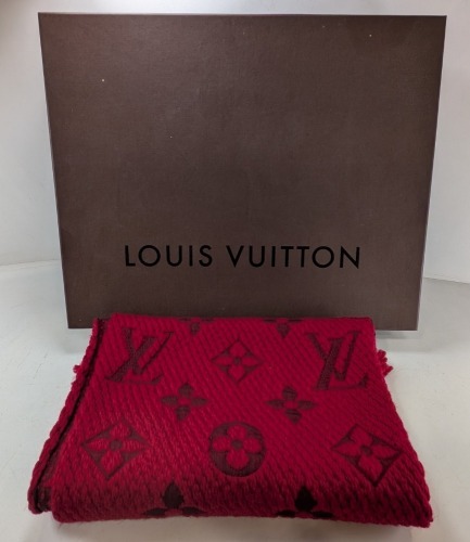 Red Louis Vuitton Scarf