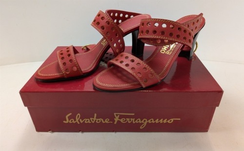 Red Salvadore Ferragamo Heels