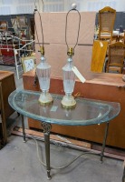 Console Table & Lamps