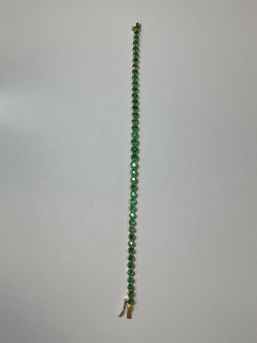 18K Gold & Emerald Tennis Bracelet (Pompano Beach, FL)