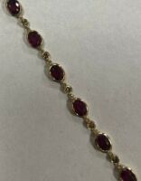 18KY, Ruby & Brown Diamond Bracelet (Pompano Beach, FL)