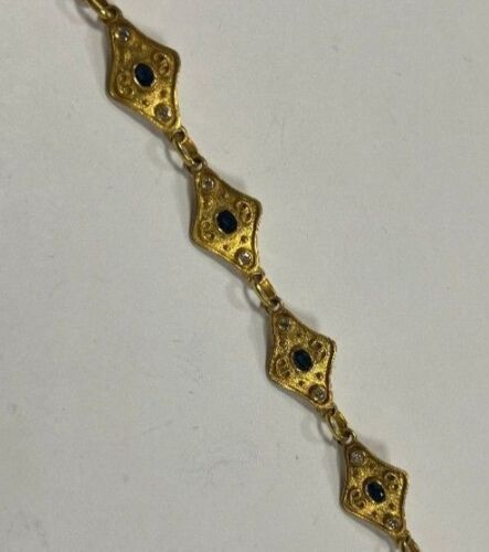 18KY, Blue Sapphire & Diamond Bracelet (Pompano Beach, FL)
