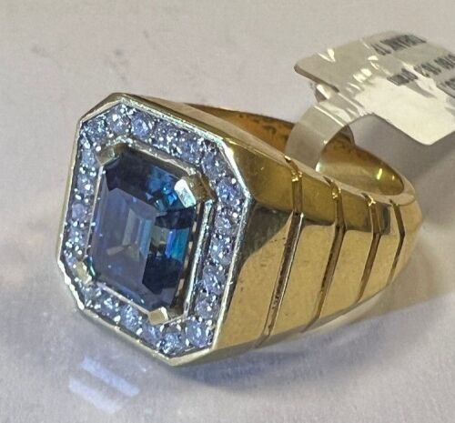 18KY, Blue Topaz & Diamond Ring (Pompano Beach, FL)