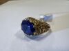 18KW, Blue Sapphire & Brown Diamond Ring (Pompano Beach, FL) - 4