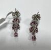 18KW, Ruby & Diamond Drop Earrings (Pompano Beach, FL) - 2