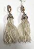 18KR, Blue Sapphire, Pearl & Diamond Tassel Earrings (Pompano Beach, FL) - 3