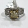 18KW, Yellow & Clear Diamond Ring (Pompano Beach, FL) - 2