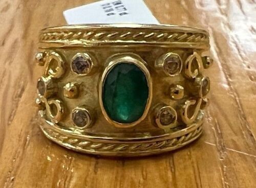 18KY, Emerald & Diamond Ring (Pompano Beach, FL)