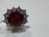 18KW, Ruby & Diamond Earrings (Pompano Beach, FL) - 4