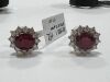 18KW, Ruby & Diamond Earrings (Pompano Beach, FL) - 7