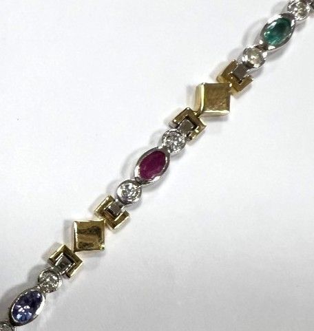 18KW, Sapphire, Ruby &Diamond Bracelet (Pompano Beach, FL)