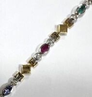 18KW, Sapphire, Ruby &Diamond Bracelet (Pompano Beach, FL)