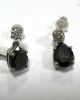 18KW Black & Clear Diamond Earrings (Pompano Beach, FL)