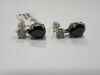 18KW Black & Clear Diamond Earrings (Pompano Beach, FL) - 3