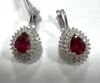 18KW, Ruby & Diamond Earrings (Pompano Beach, FL)