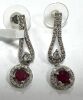 18KW, Ruby & Diamond Drop Earrings (Pompano Beach, FL)