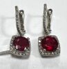 18KY, Ruby & Diamond Earrings (Pompano Beach, FL)