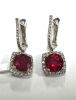 18KY, Ruby & Diamond Earrings (Pompano Beach, FL) - 3