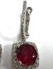 18KY, Ruby & Diamond Earrings (Pompano Beach, FL) - 4