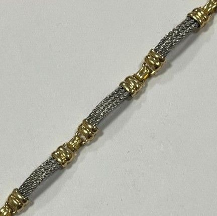 18K Two-Tone Twisted-Link Bracelet (Pompano Beach, FL)