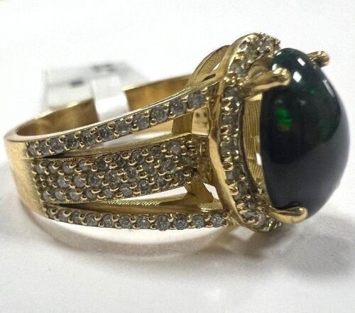 18KY,Opal & Diamond Ring (Pompano Beach, FL)