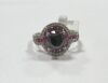 18KW, Ruby, Black & Clear Diamond Ring (Pompano Beach, FL) - 2