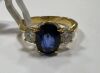 18KY, Blue Sapphire & Diamnd Ring (Pompano Beach, FL) - 2