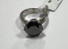 18KW & Black diamond Solitaire Ring (Pompano Beach, FL) - 2