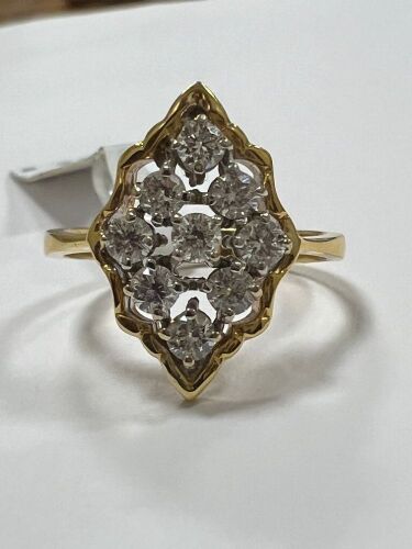 18KY & Diamond Cluster Ring (Pompano Beach, FL)