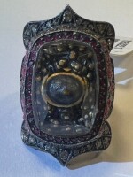 Arto Karaman 24K Gold Plated, Silver, Ruby & Diamond Ring (Pompano Beach, FL)