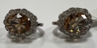 18K Gold, Zulranite & Diamond Earrings (Pompano Beach, FL)