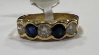 18K Gold, Sapphire & Diamond Ring (Pompano Beach, FL)