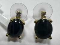18K Gold, Sapphire & Diamond Earrings (Pompano Beach, FL)