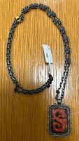 Arto Karaman 24K Gold, Silver, Sapphire & Diamond Pendant (Pompano Beach, FL)