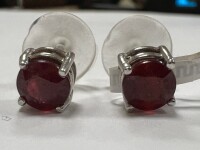 18K Gold & Ruby Earrings and Ring (Pompano Beach, FL)