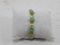 18K Yellow Gold Jade Bracelet