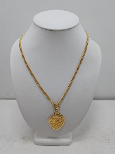 18K Yellow Gold Heart Necklace