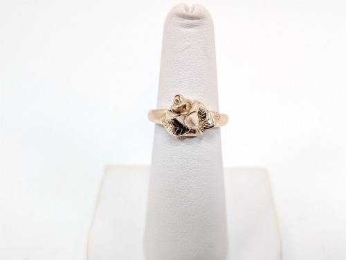 14K Yellow Gold Rose Ring