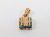 18K Yellow Gold Twist Back Earrings & Pendant - 5