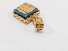 18K Yellow Gold Twist Back Earrings & Pendant - 8
