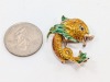 14K Yellow Gold Enamel Fish Brooch/Pin - 2