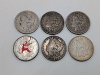 (6) U.S. $1 Morgans
