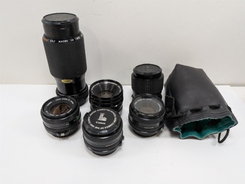 (6) Camera Lenses (Canon FL/FD Mount Lenses Compatible)