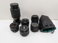 (6) Camera Lenses (Canon FL/FD Mount Lenses Compatible)