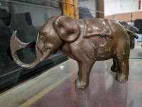 Vintage Cast Iron Mechanical Elephant Bank